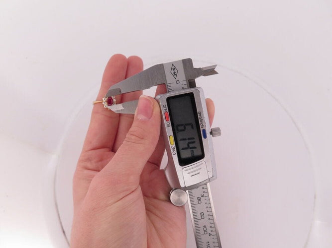 Bague 56 bague marquise en or jaune 18k sertie rubis 0.29ct diamants 0.45ct t56 58 Facettes 266445