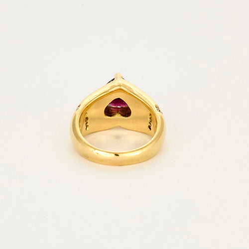 Bague 53 Bague en or jaune, diamants et rubellite 58 Facettes LP1324/13
