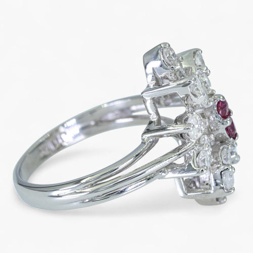Bague 53 Bague Diamants et rubis 58 Facettes AG05