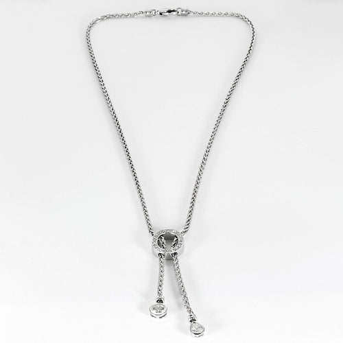 Collier Sautoir en or blanc et diamants 58 Facettes RAM3261X3