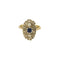 Bague 52,5 Bague marguerite en or jaune, blanc, saphirs et diamants 58 Facettes BIA10252