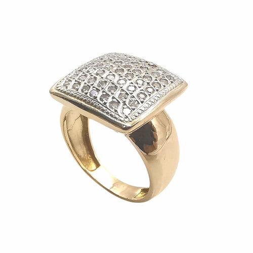 Bague 57 Bague en or jaune & diamants 58 Facettes