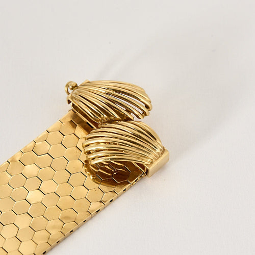 Bracelet Bracelet ceinture en or jaune , motif nid d'abeille 58 Facettes CAR1903