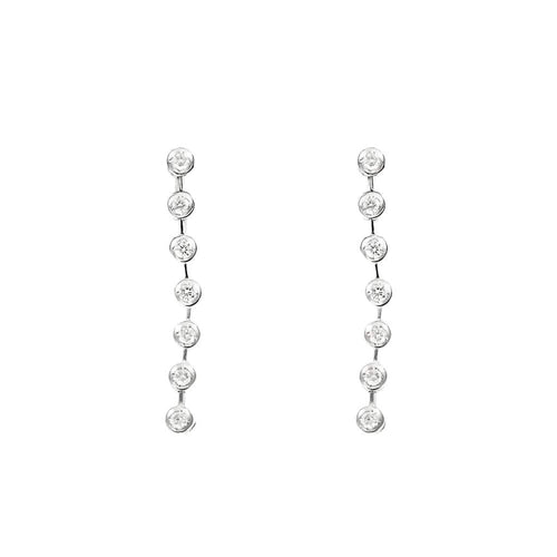 Boucles d'oreilles Pendants d'oreilles or gris et diamants 58 Facettes CAS00502