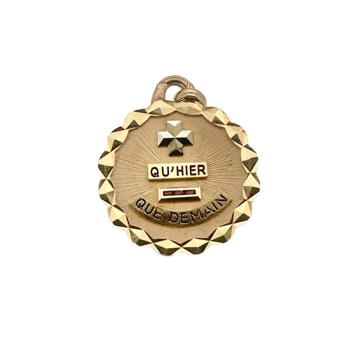 Pendentif AUGIS - Médaille or rose 58 Facettes