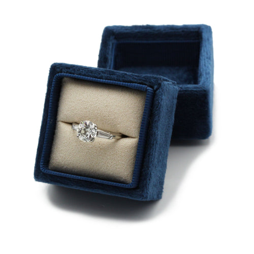 Bague 53 Solitaire - Platine et diamants 58 Facettes 1039