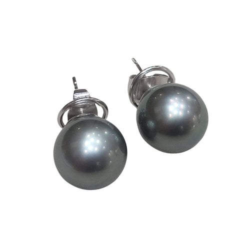 Boucles d'oreilles Boucles d'oreilles perles de Tahiti en or blanc 18k 58 Facettes TA129