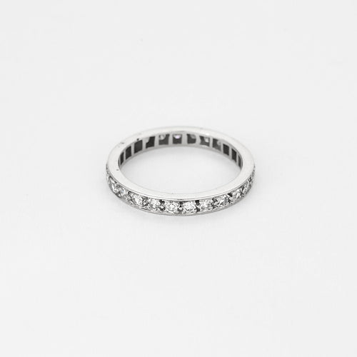 Bague 60 Alliance américaine en or gris et diamants 58 Facettes ENG10598