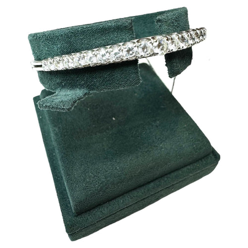 Bracelet Bracelet Tennis Or Blanc Diamants 2.5ct 58 Facettes