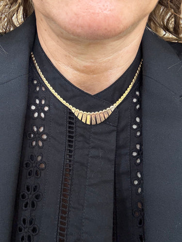 Collier Collier or jaune draperie 58 Facettes