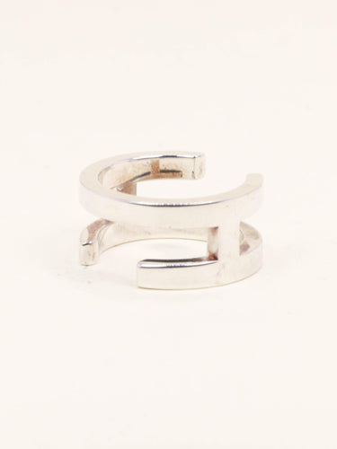 Bague 50 HERMES Bague H argent 58 Facettes 1218.9