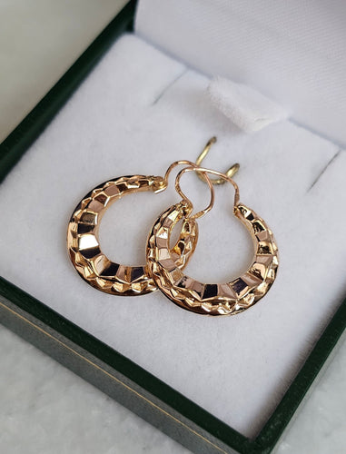 Boucles d'oreilles Créoles or rose 58 Facettes 666