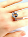 Bague 58 Bague or blanc aigue-marine et 8 diamants 58 Facettes AB376