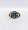 Bague 60.5 Bague victorienne or jaune, trèfle à quatre feuilles et émail bleu (circa 1890) 58 Facettes A05633