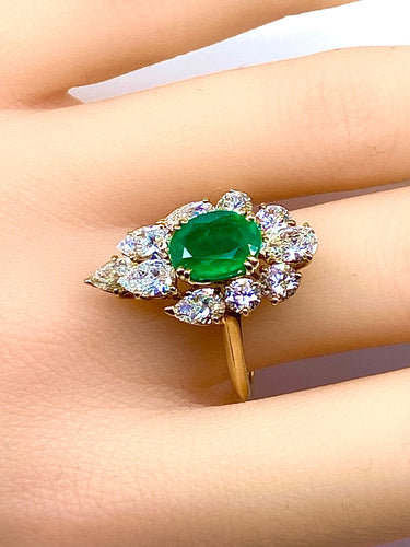 Bague 57 Bague BOUCHERON Emeraude Diamants 58 Facettes AB137