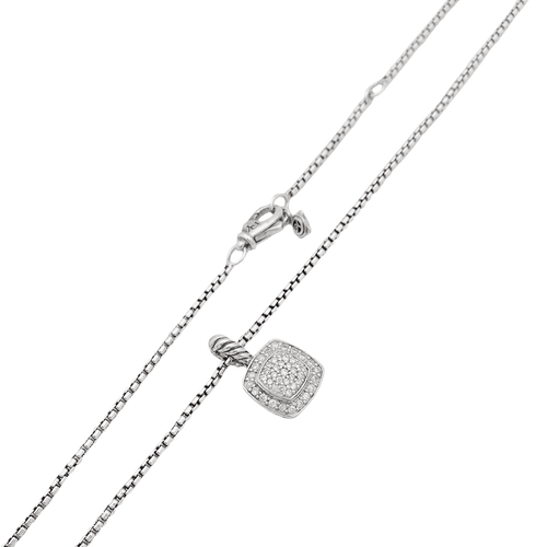 Collier Collier David Yurman, "Petite Albion", argent, diamants. 58 Facettes 34591