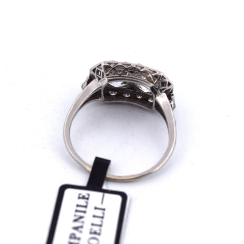 Bague 59 Bague déco en platine et diamants 58 Facettes