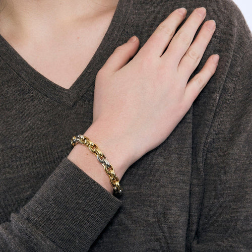 Bracelet Bracelet deux ors 58 Facettes LP46/4