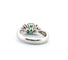 Bague 54 Bague en or blanc avec émeraude et diamants 58 Facettes
