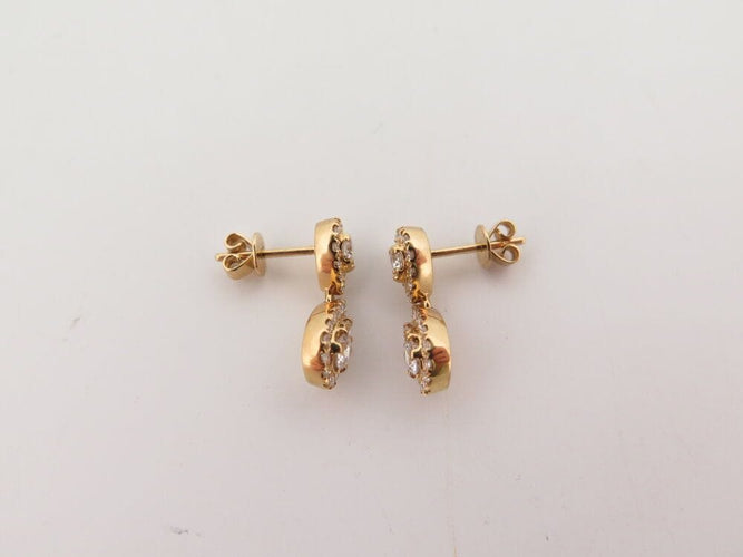 Boucles d'oreilles boucles d'oreilles es 58 diamants 0.85ct or jaune 18k 4.4gr s 58 Facettes 268063