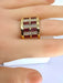 Bague 57 Bague or jaune tourmalines roses et diamants 58 Facettes AB403