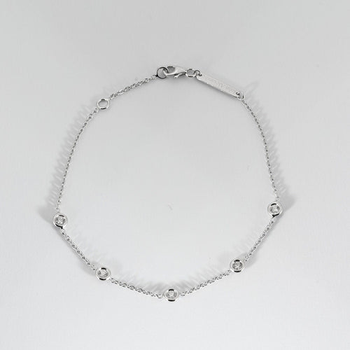 Bracelet Bracelet 5 diamants en or blanc 18K 58 Facettes