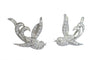 Boucles d'oreilles Boucles d'oreilles vintage Birds of Paradise, vers 1950 – Élégance joyeuse en diamants et platine 58 Facettes 25181-0294