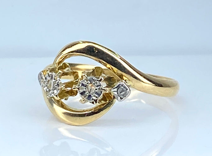 Bague 55 Bague en or et diamants 58 Facettes AB585