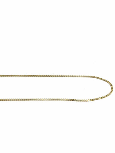 Collier Chaîne maille gourmette en or jaune 18 carats 43,5 cm 58 Facettes