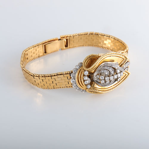 Montre Montre Rolex "dissimulée" or jaune diamants 58 Facettes