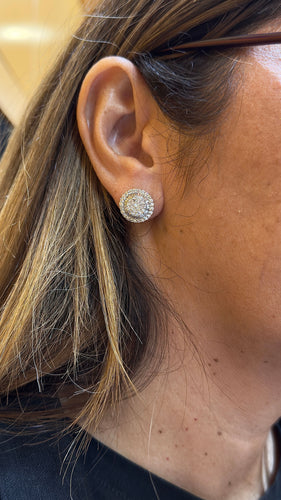 Boucles d'oreilles Boucles d’oreilles en or blanc et diamants 58 Facettes