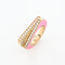 Bague 44 RAINBOW K - Bague Handcuff Pink Or jaune et Diamants 58 Facettes 85789