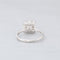 Bague 55 Solitaire serti d'un diamant en or gris 58 Facettes 1
