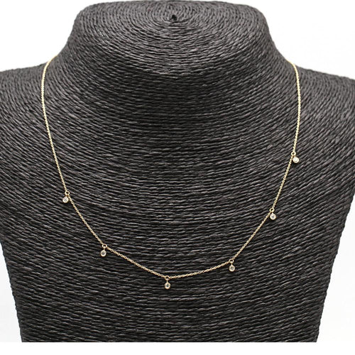 CELIA Necklace in 18K Yellow Gold with Diamonds