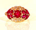 Bague 53 Bague en or jaune 18 carats en rubis et diamants 58 Facettes AB607