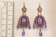 Boucles d'oreilles Antique amethyst gold earrings 58 Facettes 7622