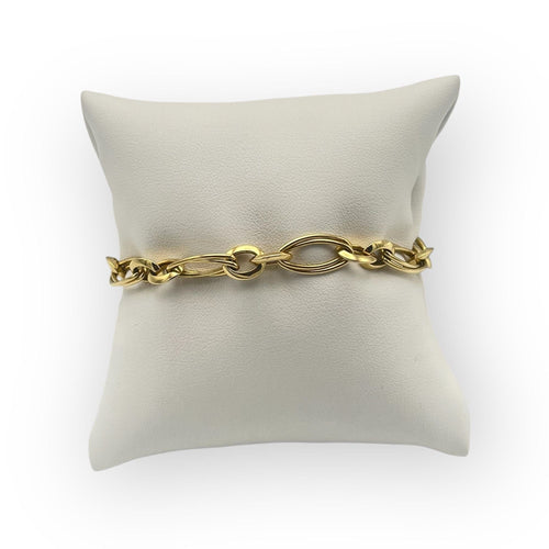 Bracelet Bracelet or jaune maille alternée 58 Facettes 149062015