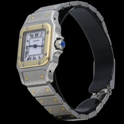 Montre Cartier Montre Santos Dame Or Jaune 18K Et Acier 58 Facettes MT44236