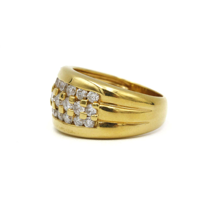 Bague 53 Bague or jaune et diamants 58 Facettes 220563R