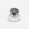 Bague 54.5 Bague fleur en platine, perle et diamants 58 Facettes GU230