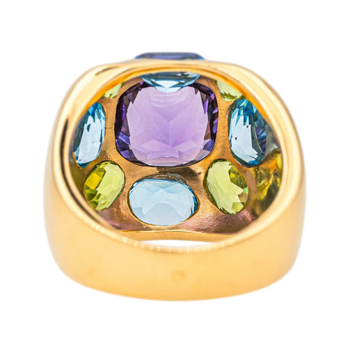 Bague 58 Bague  Cocktail  Or jaune Améthyste, Péridot, Topaze 58 Facettes 3954555RV