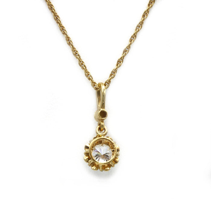 Collier Collier pendentif or jaune diamant 58 Facettes 170142R