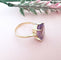 Bague 54.5 Bague Améthyste en Solitaire Or Jaune 58 Facettes AA 1602