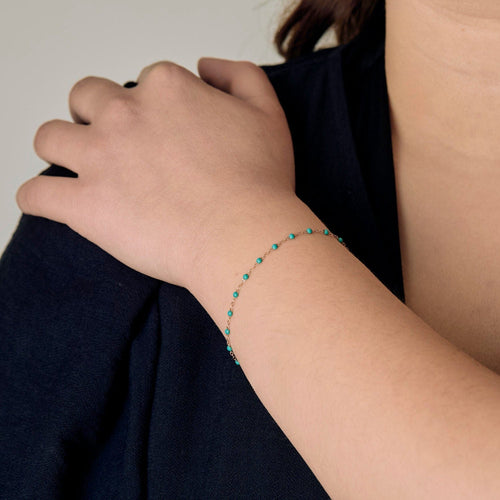 Bracelet GIGI Clozeau - Classique Gigi - Bracelet en or jaune et résine turquoise 58 Facettes BRI0094