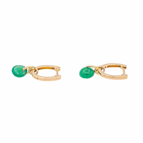 Boucles d'oreilles Boucles d'oreilles Créoles Or rose Chrysoprase 58 Facettes 3145035CN