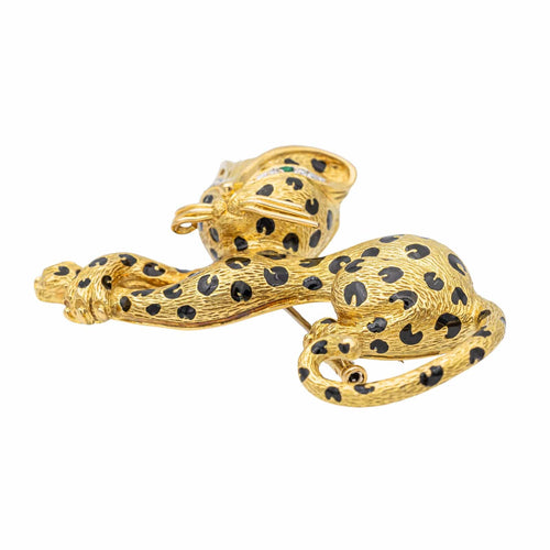 Broche Fred Broche Ombre Féline Or jaune Diamant, Emeraude 58 Facettes 2973901CN