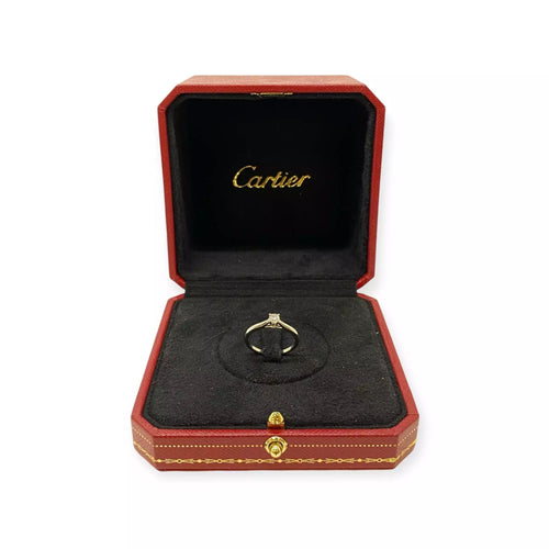 Bague 51 CARTIER - Bague 1895 Solitaire platine 58 Facettes 330065068