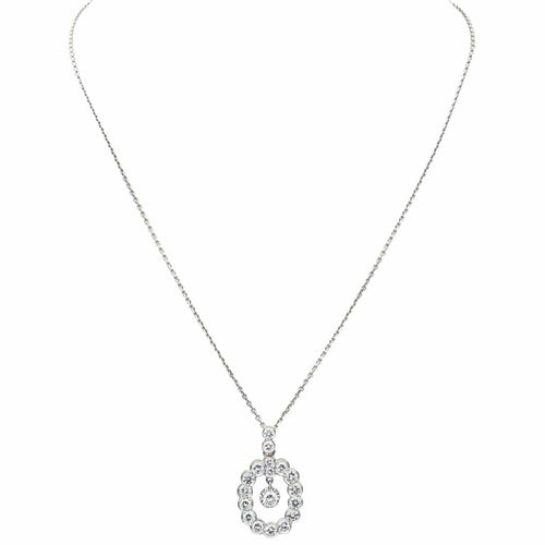 Collier Collier  Or blanc, Or jaune Diamant 58 Facettes 4183600CN