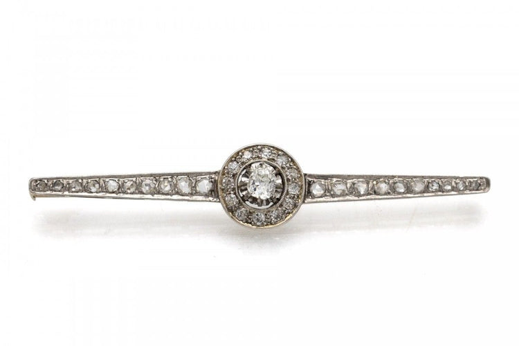 Broche Broche ancienne en or et diamants, début du XXe siècle 58 Facettes 9856