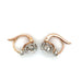 Boucles d'oreilles Dormeuses or rose et diamant - Année 1900 58 Facettes 1.0000124/1